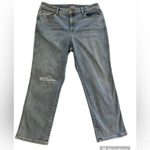 CHICO’S DEFINE ME STRAIGHT LEG ANKLE JEANS, 2.5 (US 14)